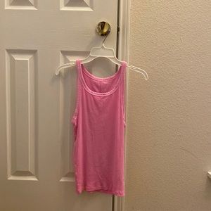 Sleeveless neon pink top